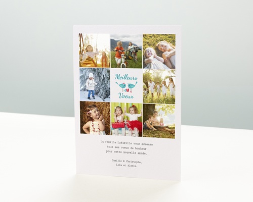 Souhaits de Famille Carte de vœux particulier - Souhaits de Famille