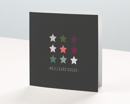 Etoiles à 5 branches Carte de voeux entreprise - Etoiles à 5 branches