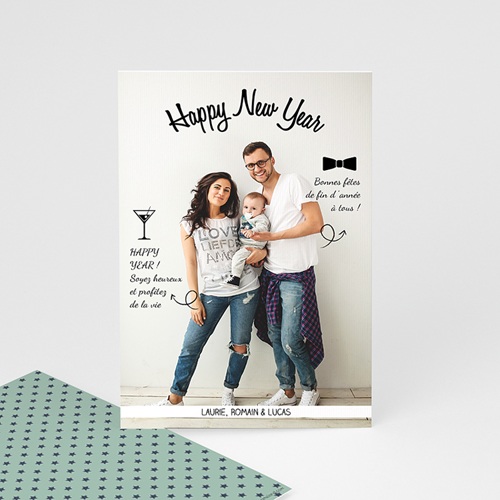 Voeux de famille Carte de vœux particulier - Voeux de famille