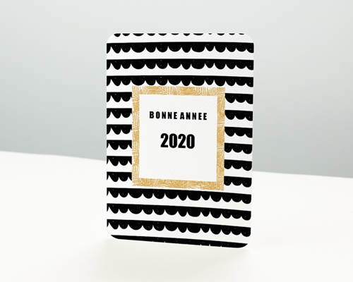 Dorure tendance Carte de vœux particulier - Dorure tendance