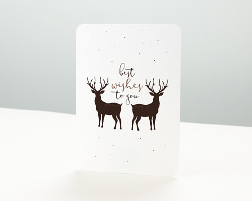 Jolis Cerfs Carte de vœux particulier - Jolis Cerfs