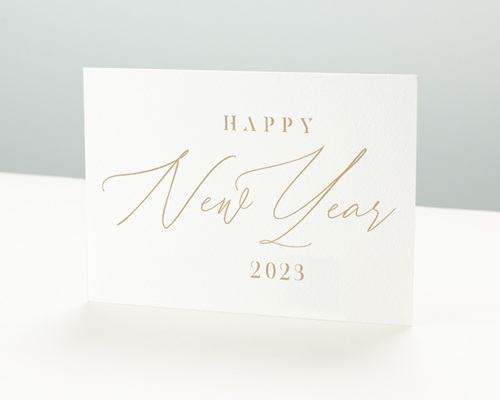 New Year Doré Carte de Voeux Entreprise - New Year Doré
