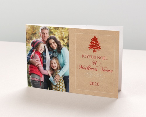 Empreinte de noel 2 Carte de vœux particulier - Empreinte de noel 2