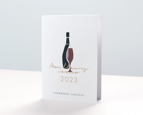 Champagne Carte de voeux entreprise - Champagne