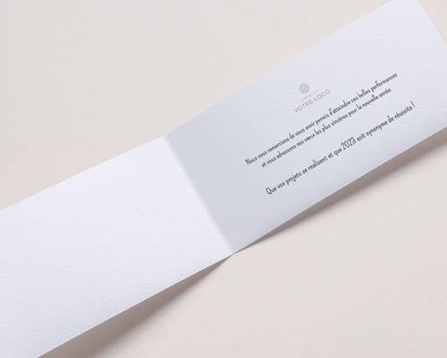 Carte De Voeux Entreprise Loading Bleu Rectangle 2 Volets 10 X 21 Echantillon Offert Cartedevoeux Com