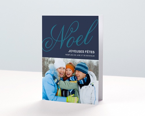 Noël bleu 2 Carte de vœux particulier - Noël bleu 2