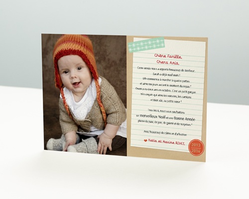 Lettre au Père Noël Carte de vœux particulier - Lettre au Père Noël