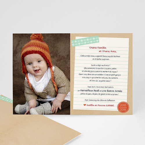 Lettre au Papa Noël Carte de vœux particulier - Lettre au Papa Noël