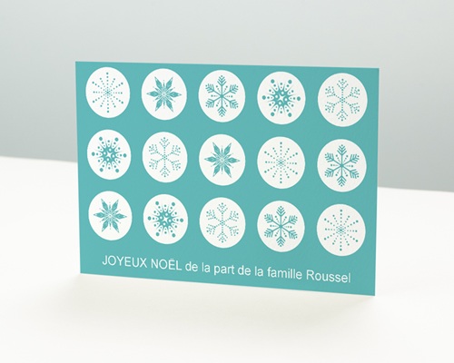 Tampon flocon Carte de vœux particulier - Tampon flocon