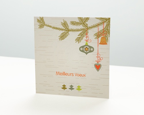 Traditionnelle Carte de vœux particulier - Traditionnelle
