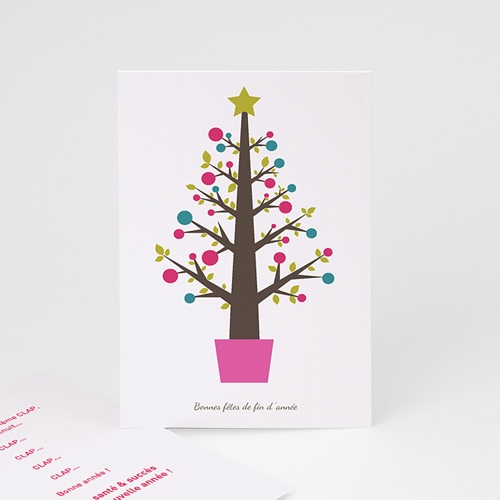 Sapin Pop Carte de vœux particulier - Sapin Pop