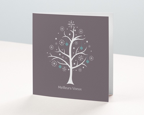 Arbre étoilé Carte de Voeux Entreprise - Arbre étoilé