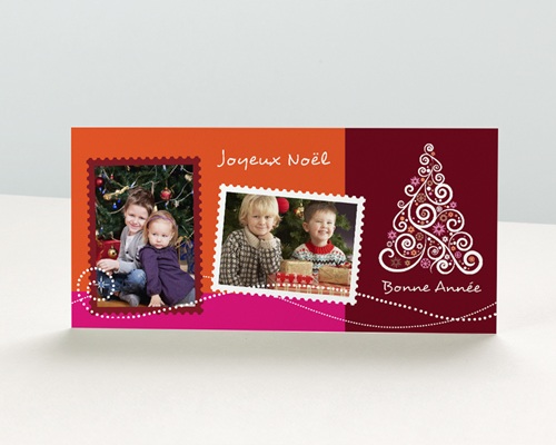 Timbre pour noel Carte de vœux particulier - Timbre pour noel
